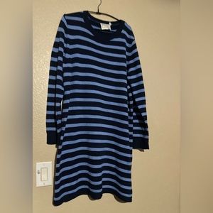 STS STRIPPED KNIT SWEATER DRESS